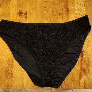 VICTORIA'S SECRET black lace swimsuit bottoms XL